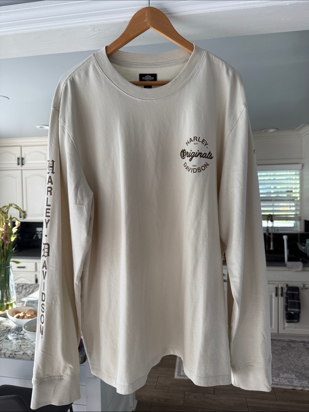 Harley-Davidson Original Cream Long Sleeve Logo Shirt